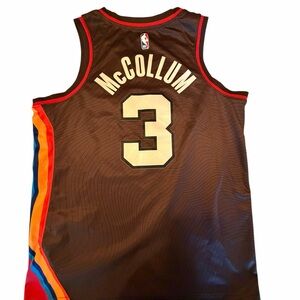 CJ McCollum #3 NBA Brown Basketball Jersey Nike Dri fit Jersey Oregon
